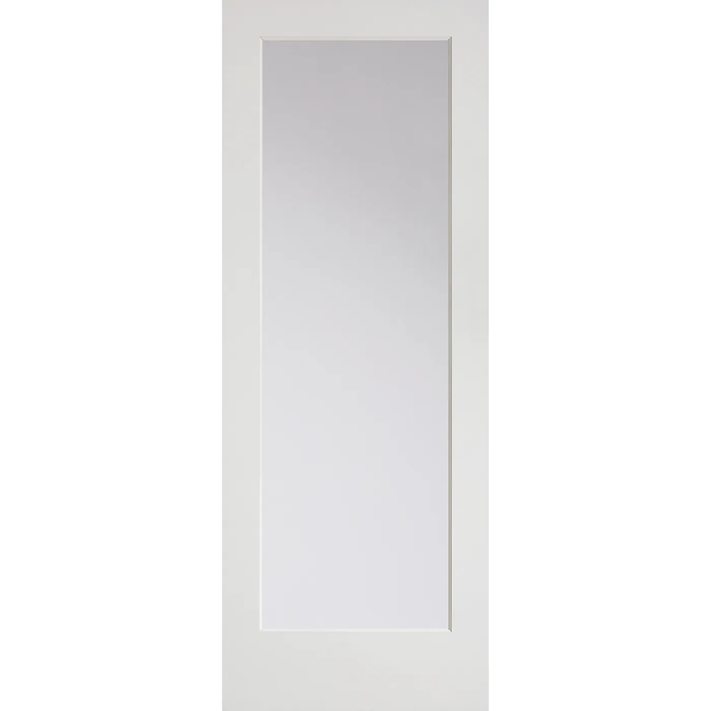 Primed Clear Masonite Interior Door Stile & Rail Door Glass Panel Door Profile Side View