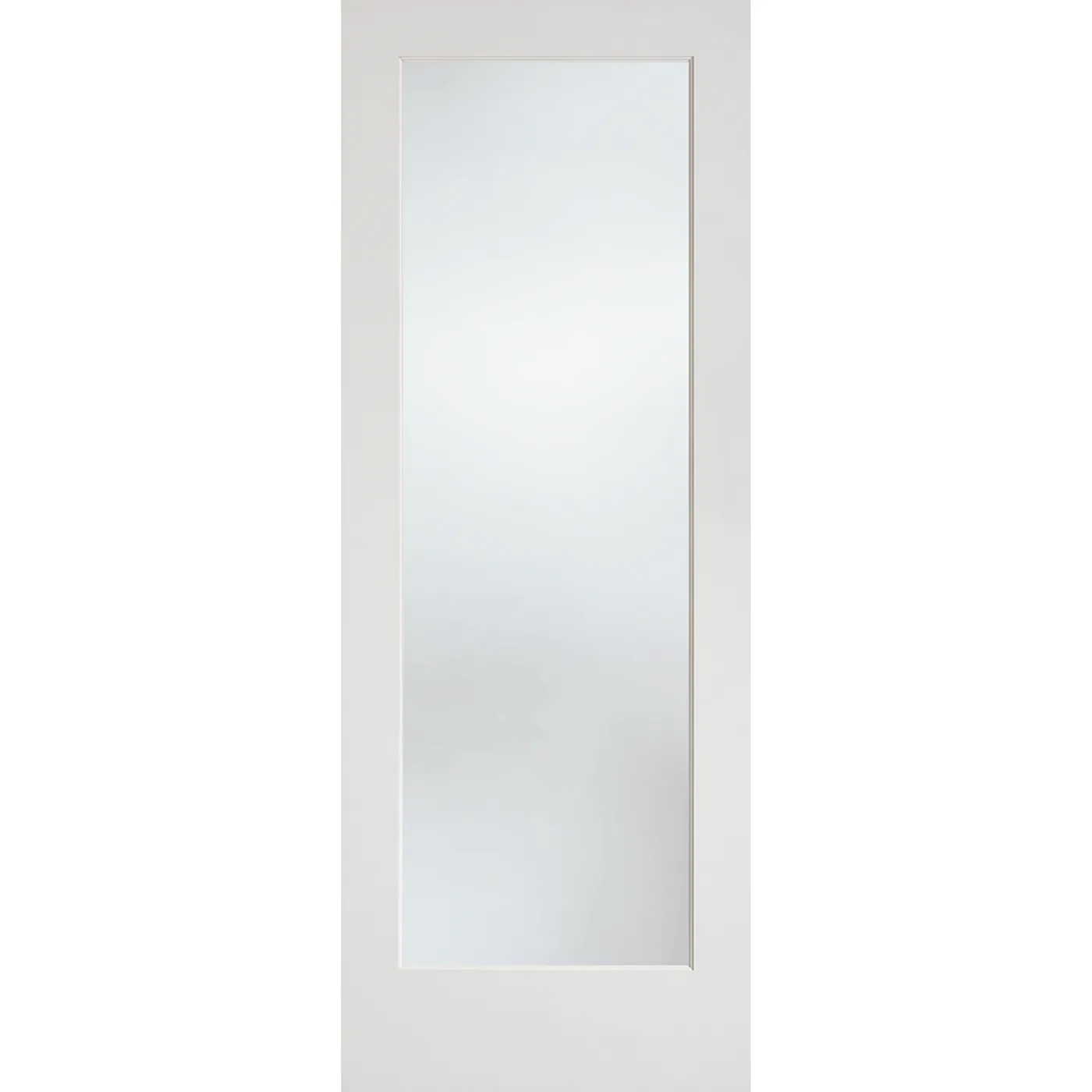Primed White Lami Masonite Interior Door Stile & Rail Door Glass Panel Door Profile Side View
