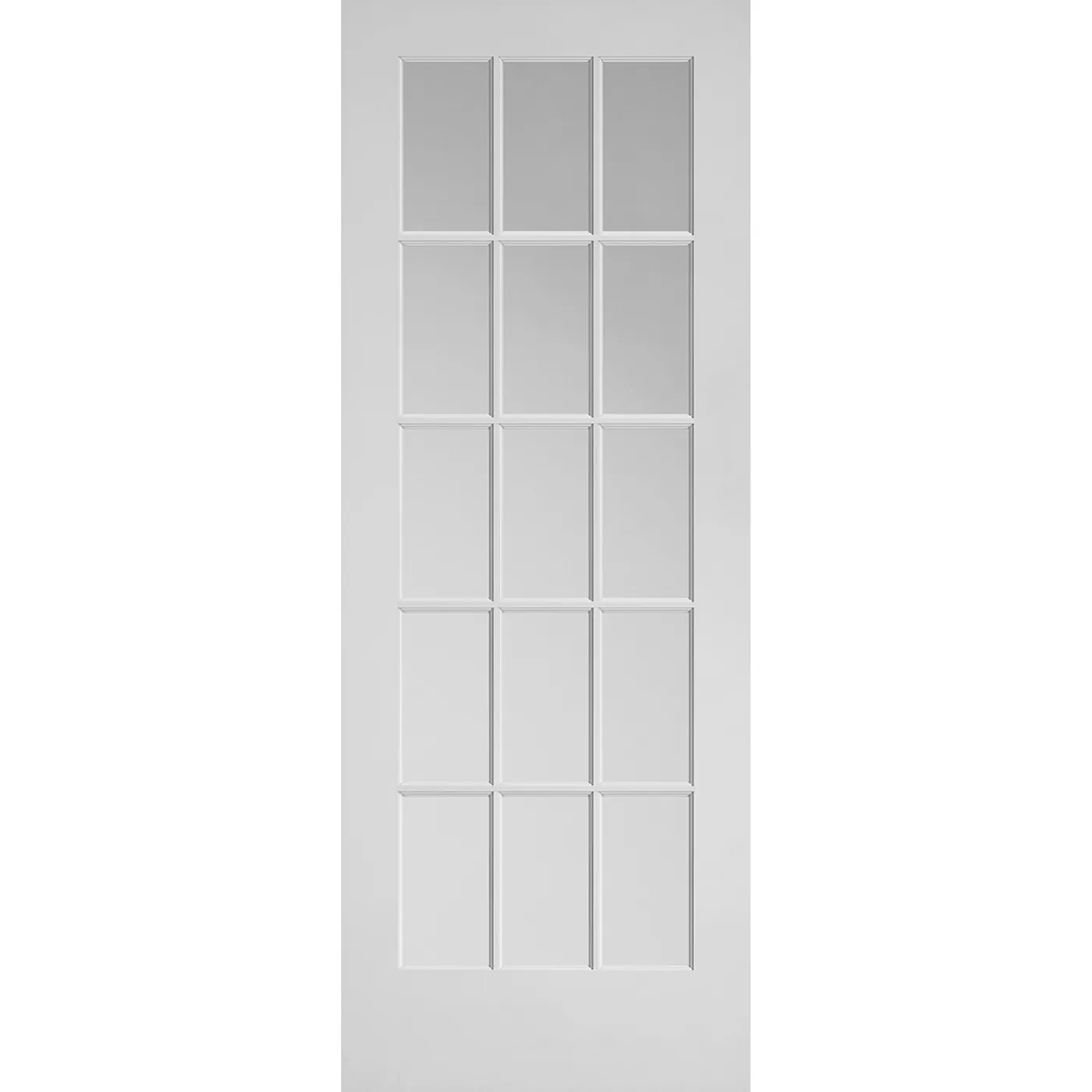 Primed Clear Masonite Interior Door Stile & Rail Door Glass Panel Door Profile Side View
