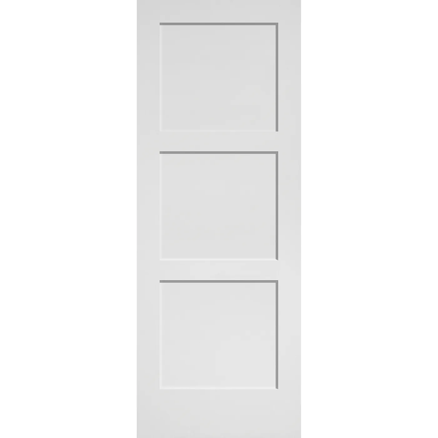 Primed Shaker Masonite Interior Door Stile & Rail Door Profile Side View