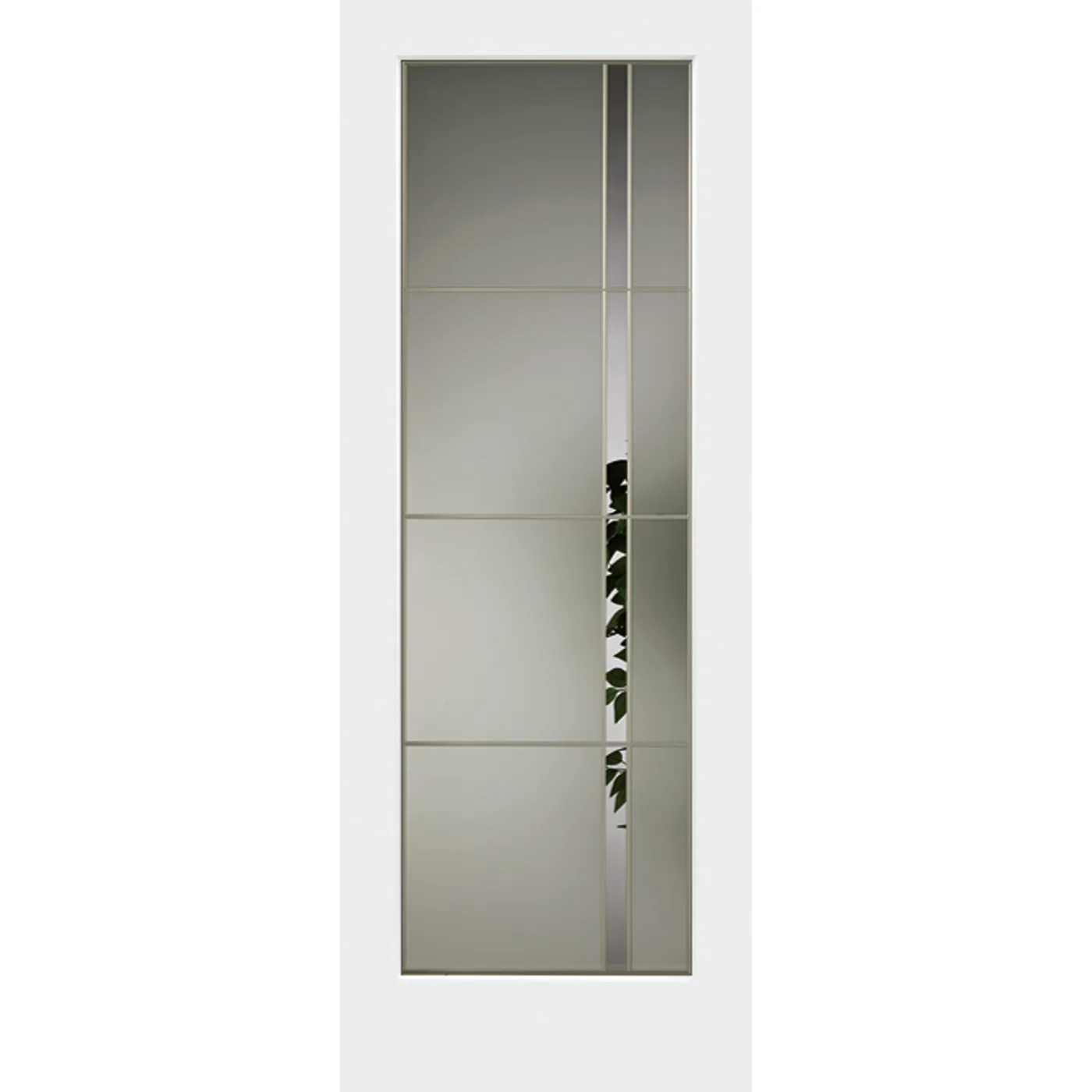 1 Lite Kiara Silver Glass Door