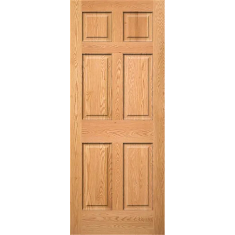 Porte en bois - 6 panneaux en relief